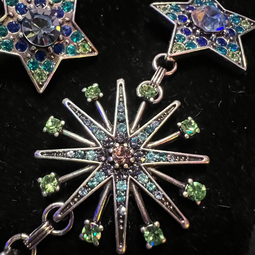 KIRKS FOLLY Rainbow Star Starburst Necklace Multicolor 17'' - Picture 3 of 6